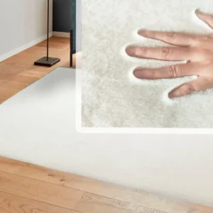 Covor »Balu« cu textura de blana de iepure crem 180x180 cm