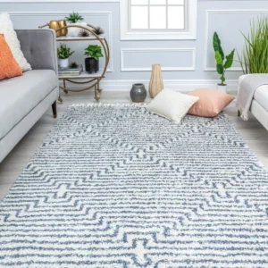 Covor Bennett stil Boho Scandi cu franjuri 160x230 cm