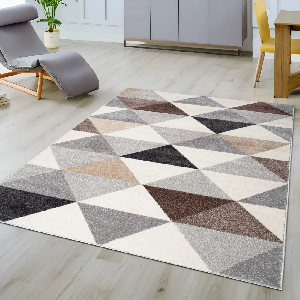 Covor Berlad Bruno Banani cu model geometric bej 60x110 cm