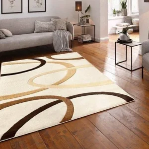 Covor »Bilbao«, crem cu design modern 3D 60x90 cm
