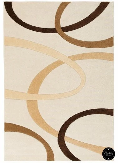 Covor »Bilbao«, crem cu design modern 3D 60x90 cm