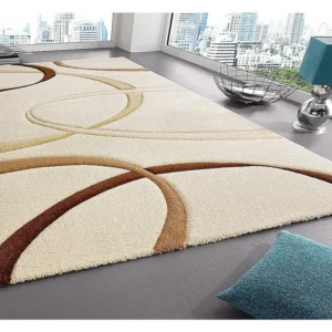 Covor Bilbao cu model grafic bej 240x320 cm