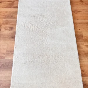 Covor de blană Loft37 foarte pufos bej deschis 80x150 cm