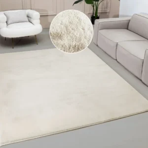 Covor de blană sintetica »Balu« cu textura de iepure bej 120x180 cm
