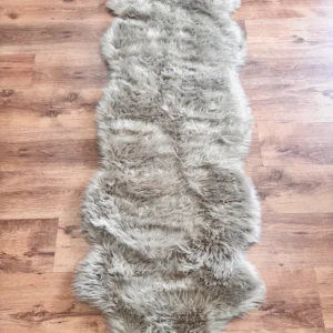 Covor de blană »Valeria« foarte moale si pufos, taupe 60x180 cm