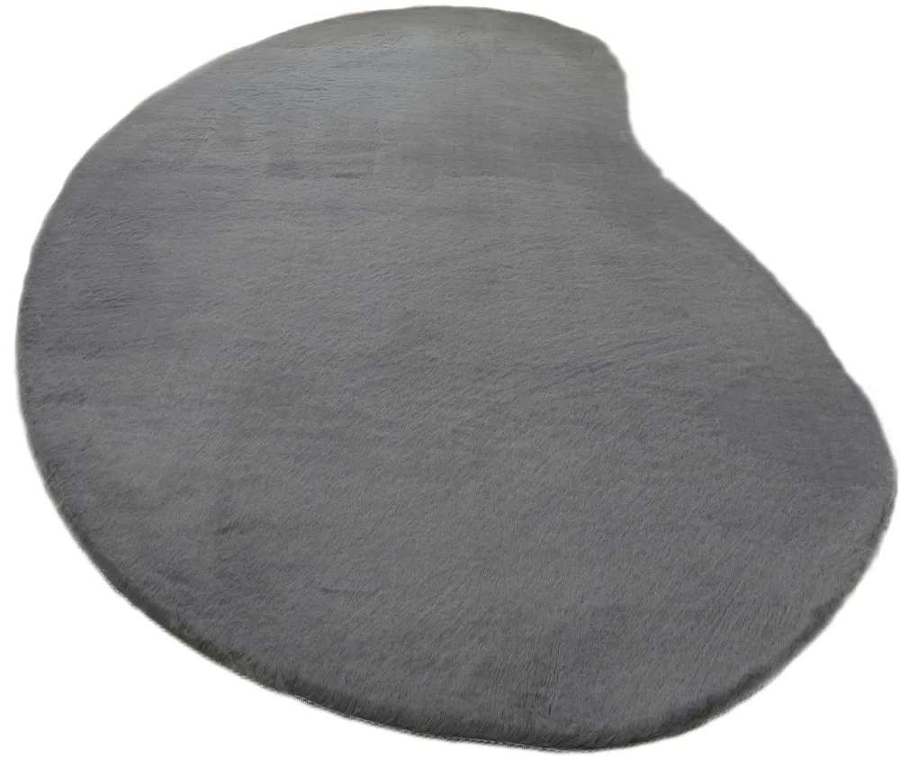 Covor de blana eco Rabbit 2 Bean gri foarte pufos 160x240 cm