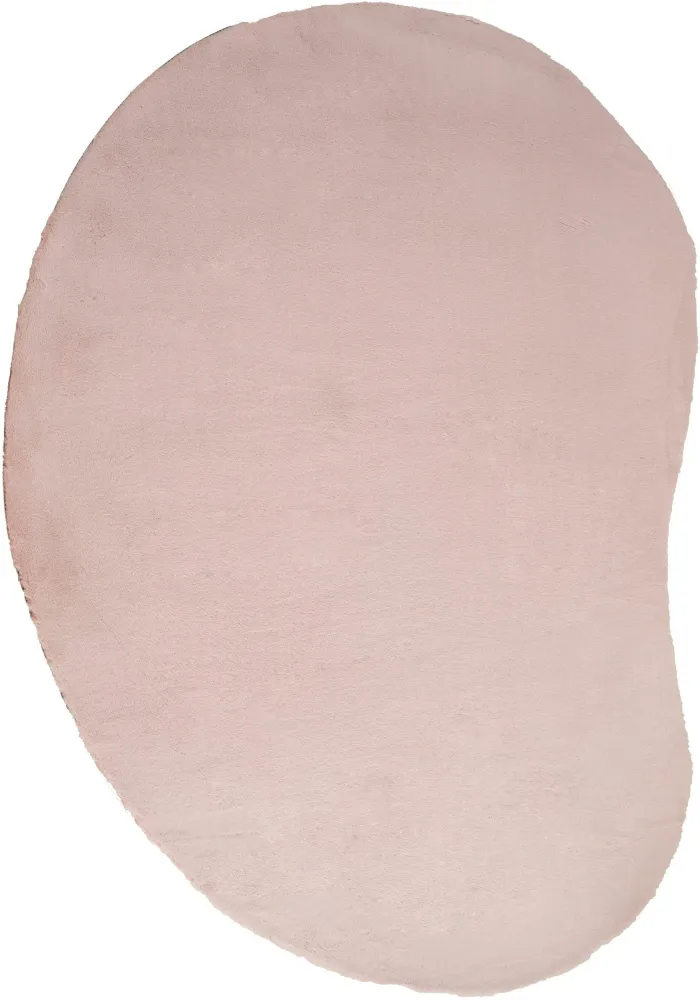 Covor de blana eco Rabbit 2 Bean roz foarte pufos 200x300 cm