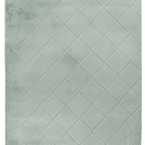 Covor de blana sintetica Impulse , verde cu model 3D, 120x170 cm