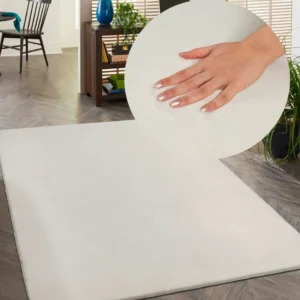Covor blăniță ecologică Focus moale si elegant crem 140x200 cm
