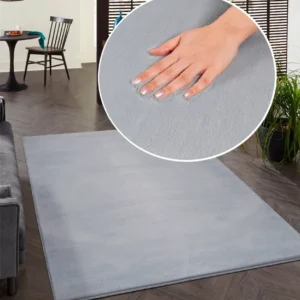 Covor blăniță Focus moale si elegant crem, 70x140 cm