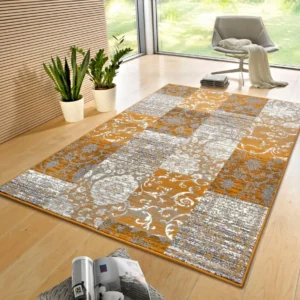 Covor »Bloques« cu design mozaic, rezistent galben 235x320 cm