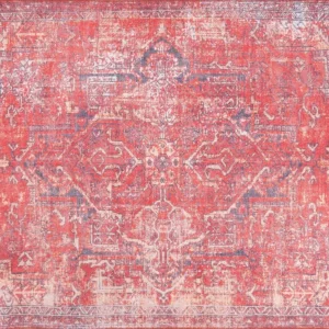 Covor BLUES CHENILLE, 75x150 cm, forma dreptunghiulara, poliester, rosu, AL 269
