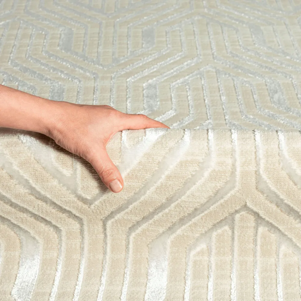 Covor »Creation 50057« cu model 3D, elegant, crem 120x170 cm