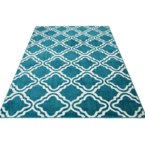 Covor Debora albastru cu model geometric 160x230 cm