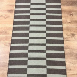 Covor Delavita tesut din bumbac reciclat, model geometric 120x180 cm