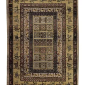 Covor design Antique cu nuante de maro, 90x155cm