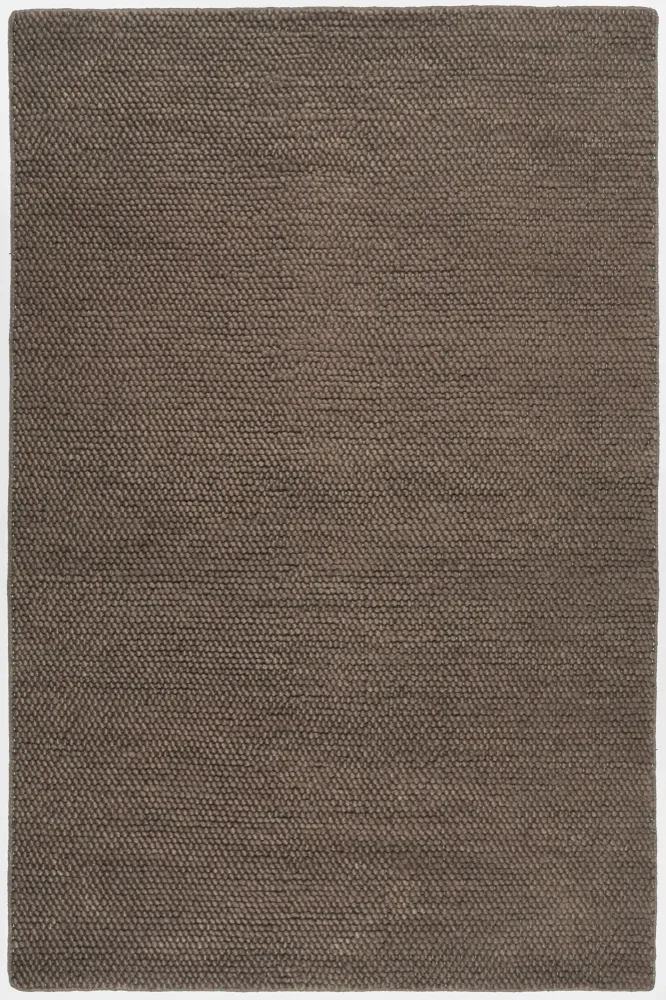 Covor din lână Ainhoa model cu noduri maro inchis 60x90 cm