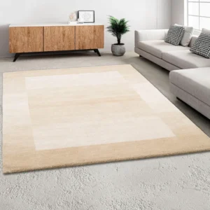 Covor din lână Gabbeh Super bej cu model degradee 200x300 cm