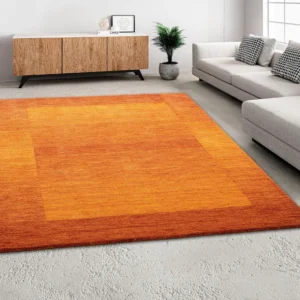 Covor din lână Gabbeh Super ruginiu cu model degradee 160x230 cm
