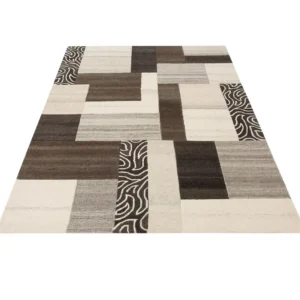 Covor din lână »Lola« din lână pură, design modern mozaic 290x390 cm