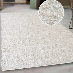 Covor din lână cu model boucle Landhaus tesut manual 120x180 cm