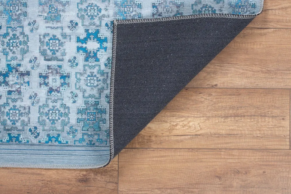 Covor DORIAN CHENILLE, 75x150 cm, forma dreptunghiulara, poliester, albastru, AL 221
