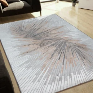 Covor Elora cu fire scurte, model 3D cu stralucire discreta 120x170 cm