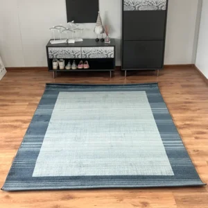 Covor Elrik cu dungi subtile, usor de intretinut albastru 160x230 cm