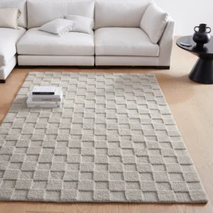 Covor Esmé, LeGer cu model geometric gri 3D 160x230 cm