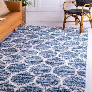 Covor cu fir lung TopShag moale si pufos albastru 152x244 cm