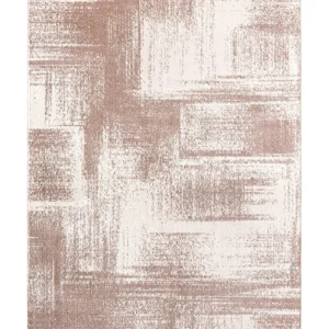 Covor Flor bej cu design modern, fire scurte, 160x235 cm