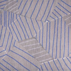 Covor FUNK CHENILLE, 75x150 cm, forma dreptunghiulara, poliester, bej/albastru, AL 179 MR