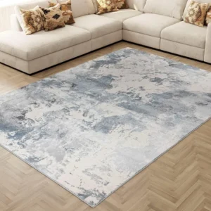 Covor Hamar cu aspect de marmura albastra, 200x290 cm