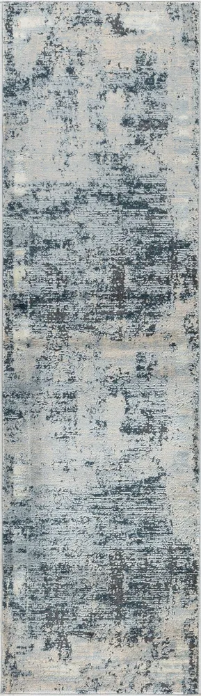 Covor »Hamsa« cu aspect vintage albastru model 3D 80x300 cm