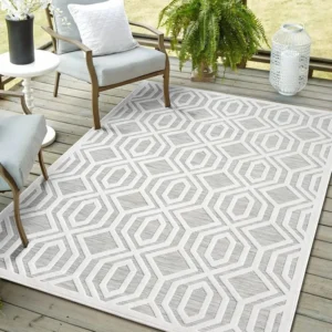 Covor Haven cu model 3D pentru interior si exterior 100x160 cm