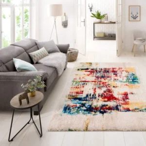 Covor „Hennes“ gros si pufos cu model colorat, 120x180 cm
