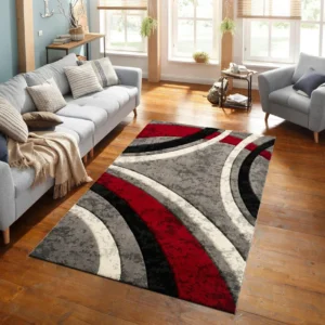 Covor Jelva cu design modern roșu 120x180 cm