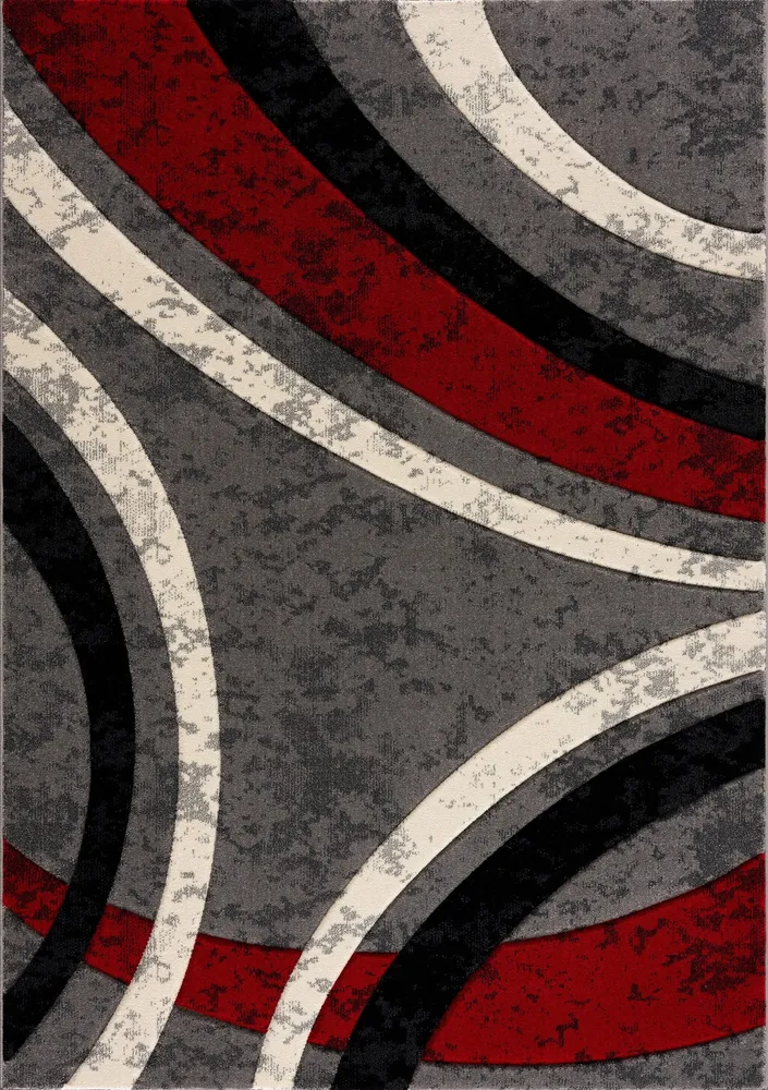 Covor Jelva cu design modern roșu 120x180 cm