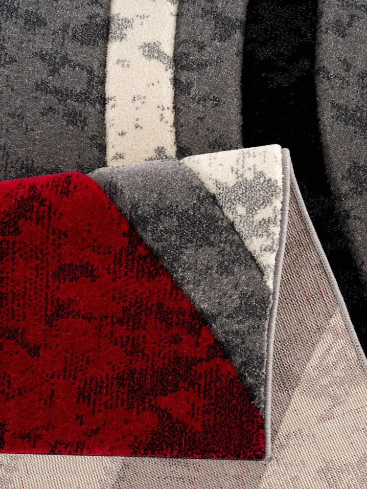 Covor Jelva cu design modern roșu 120x180 cm