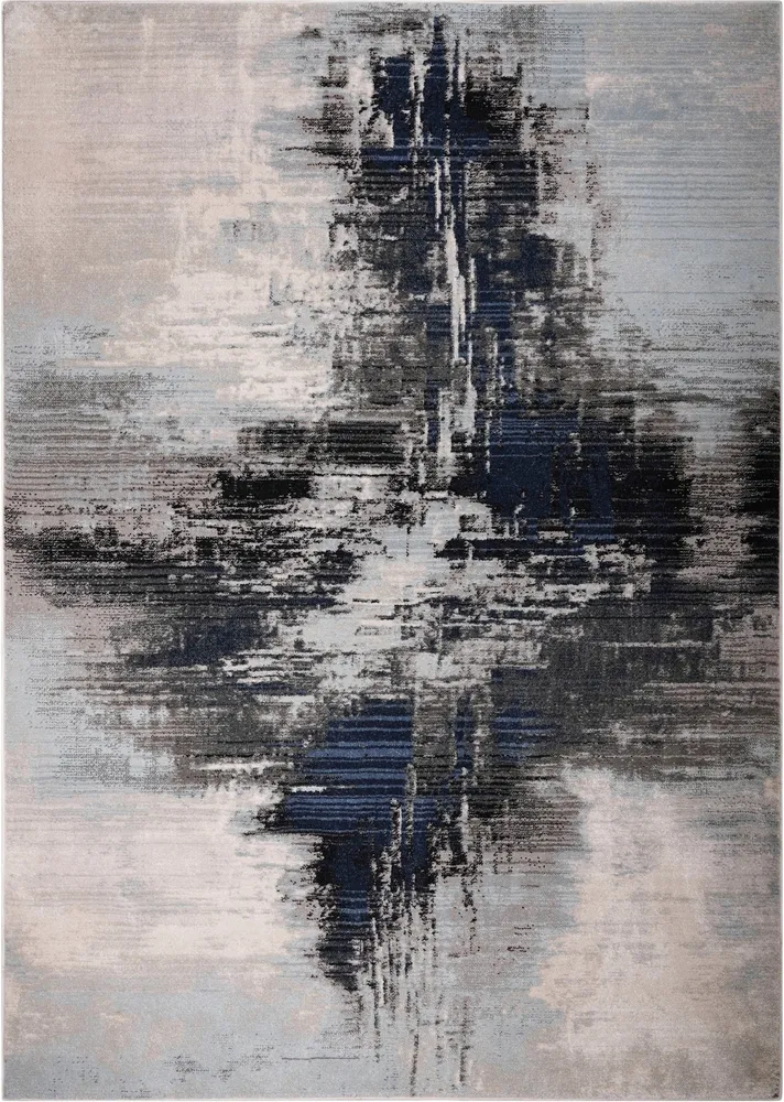 Covor Joah cu model abstract multicolor, fire scurte, 70x140 cm