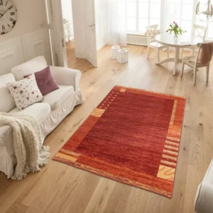 Covor Jonas cu fir scurt, model modern portocaliu inchis 200x290 cm