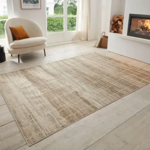 Covor Jord cu fire scurte maro, model cu aspect vintage 120x170 cm