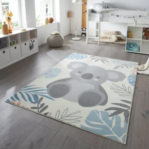 Covor Koala pentru copii foarte rezistent crem 160x220 cm
