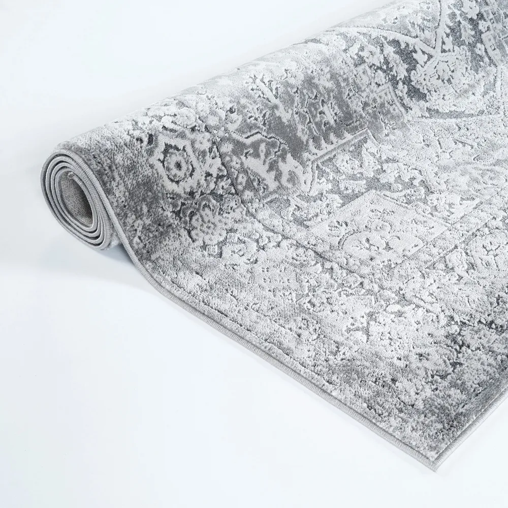 Covor Kylan cu model vintage elegant 3D gri 60x90 cm