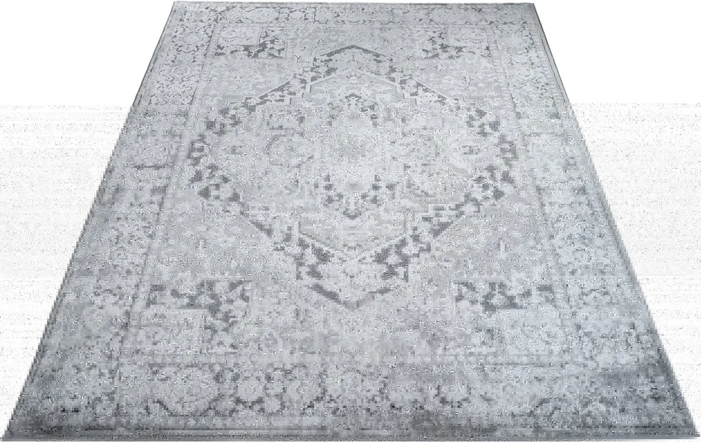 Covor Kylan cu model vintage elegant 3D gri 160x230 cm