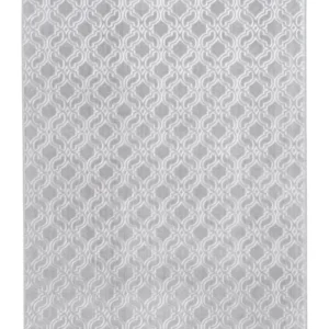 Covor lavabil Peri Design Lalee, cu model 3D argintiu, 160x220 cm