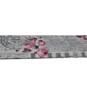 Covor lavabil Wash&Dry, design flori 60x180 cm