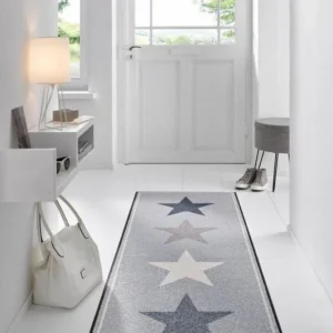 Covor lavabil Wash&dry, ideal pentru spatii intens circulate, cu design Stele, 75x120 cm