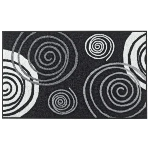 Covor lavabil Wash&dry, ideal pentru spatii intens circulate, model cercuri 75x120 cm
