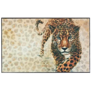 Covor lavabil Wash&dry, ideal pentru spatii intens circulate, Leopard, 75x120 cm